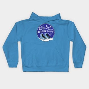 We Love Shoes Blue Kids Hoodie